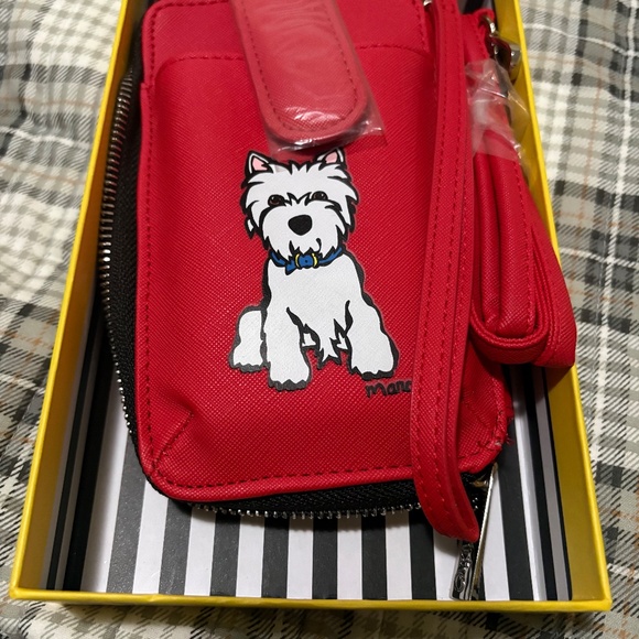 BNIB Westie white dog cell phone wallet cross body bag cute gift wristlet - Picture 3 of 5